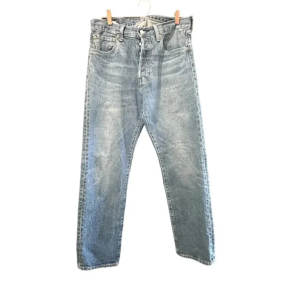 Levi's Premium Women's Blue High Rise Straight Leg Denim Jeans Size 31 - Picture 1 of 6